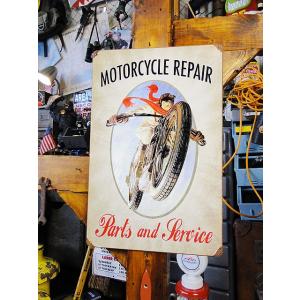 モーターサイクル　リペア　U.S.ヘヴィースチールサイン　アメリカン雑貨 アメリカ雑貨