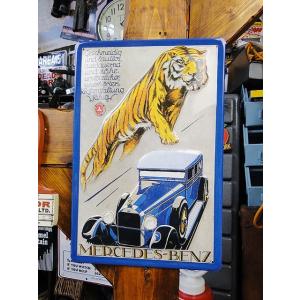 世界の名車＆クラシックカー　3Dメタルサイン　（メルセデスベンツ/タイガー）