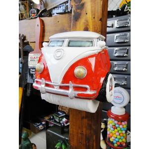 クラシックカー　トイレットペーパーホルダー　（ワーゲンバス）　アメリカン雑貨　アメリカ雑貨 爆買