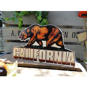 カリフォルニア州旗　スタンドサイン アメリカン雑貨 アメリカ雑貨