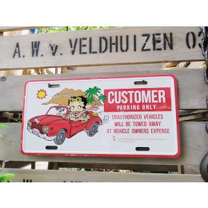 ベティ・ブープ　ライセンスプレート　（カスタマーパーキング）　アメリカ雑貨　アメリカンな雑貨屋さん　...