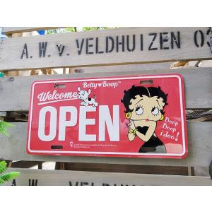 ベティ・ブープ　ライセンスプレート　（イブニングベティ）　アメリカ雑貨　アメリカンな雑貨屋さん　ミリ...