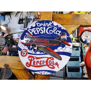 ペプシコーラ　エアプレーン　エンボスティンサイン アメリカ雑貨 アメリカン雑貨 サインプレート ティ...