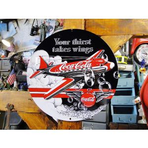 コカ・コーラ　エアプレーン・エンボスティンサイン アメリカ雑貨 アメリカン雑貨