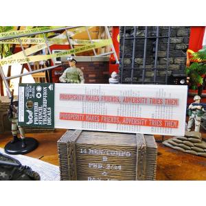 ことわざステンシル転写ステッカー　（繁栄は友を作り逆境は友を試す）　アメリカン雑貨 アメリカ雑貨　車...