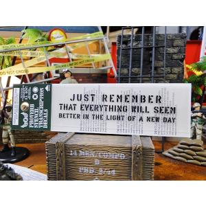 ことわざステンシル転写ステッカー　（明日になればどんな事も大丈夫だって思えるよ）　アメリカ雑貨　アメ...