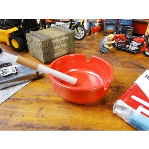 アメリカのメラミン灰皿　ラウンド　（レッド）　アメリカン雑貨 アメリカ雑貨