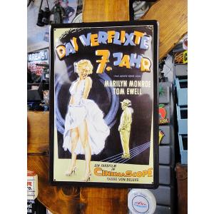有名人＆ミュージシャン　3Dメタルサイン　（マリリン・モンロー/7年目の浮気）　アメリカン雑貨　アメ...