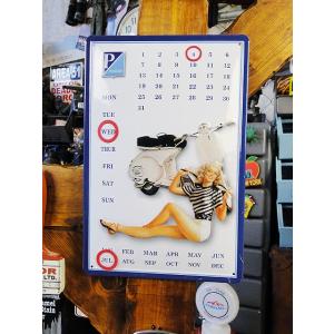 世界のオートバイ　3Dメタルサイン　（ベスパ/万年カレンダー）　アメリカン雑貨　アメリカ雑貨