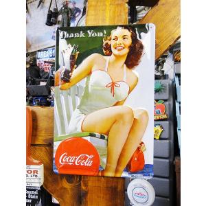 コカ・コーラ　3Dメタルサイン　（コカ・コーラ/Thank You!）　アメリカン雑貨　アメリカ雑貨