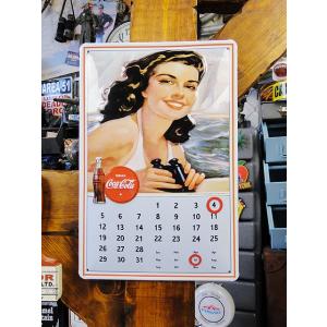 コカ・コーラ　3Dメタルサイン　（コカ・コーラ/万年カレンダー）　アメリカン雑貨　アメリカ雑貨