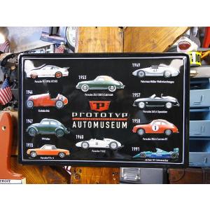 世界の名車＆クラシックカー　3Dメタルサイン　（プロトタイプ/オ−トミュージアム）　アメリカン雑貨　...