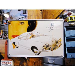 世界の名車＆クラシックカー　3Dメタルサイン　（カルマンギア）　アメリカン雑貨　アメリカ雑貨