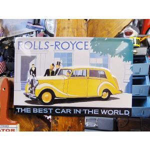 世界の名車＆クラシックカー　3Dメタルサイン　（ロールスロイス）　アメリカン雑貨　アメリカ雑貨
