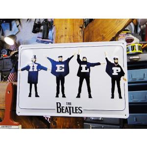 ビートルズ　3Dメタルサイン　（ビートルズ/ヘルプ）　アメリカン雑貨　アメリカ雑貨
