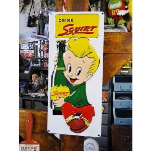 スクアート　エンボスティンサイン　（バッドボーイ）　アメリカ雑貨　アメリカン雑貨　スクワート