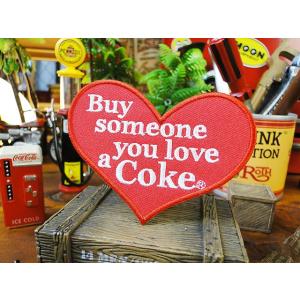 コカ・コーラブランド　ロゴワッペン　（ハート）　アメリカ雑貨 アメリカン雑貨