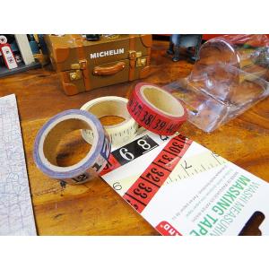 WASHI　メジャリング　マスキングテープ　3個入り　アメリカン雑貨 アメリカ雑貨