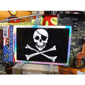 ミリタリープリズムステッカー　スクエア/Sサイズ　（ジョリー　ロジャー）　アメリカン雑貨　アメリカ雑...