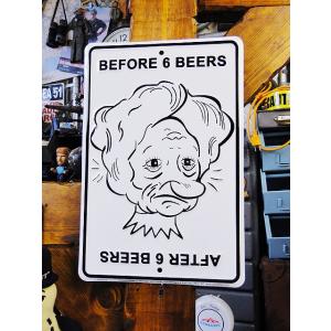 「お酒を飲むとオジサンがだんだん美女に見えてくる・・・・」　ミニジョーク看板　アメリカン雑貨 アメリ...