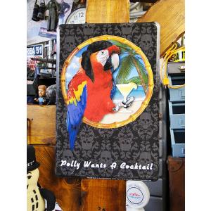 カクテルバード　ミニブリキ看板　アメリカン雑貨 アメリカ雑貨