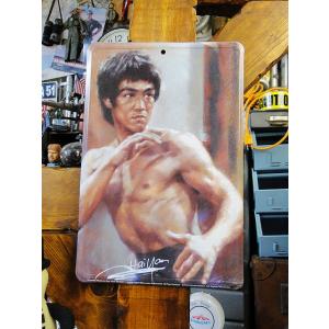 ブルース・リー　ミニブリキ看板　ブルースリー　■ アメリカン雑貨 アメリカ雑貨