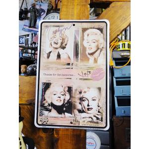 マリリン・モンロー　ミニブリキ看板　（4ショット）　アメリカン雑貨　アメリカ雑貨