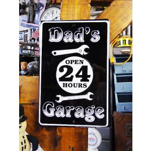お父さんのガレージ　ミニブリキ看板　■ アメリカン雑貨 アメリカ雑貨