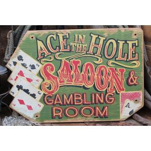 ギャンブラー　木製看板　アメリカ雑貨 アメリカン雑貨