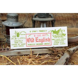 チーズボックス　ミニウッドサイン　（オールドイングリッシュ）　アメリカ雑貨　アメリカン雑貨