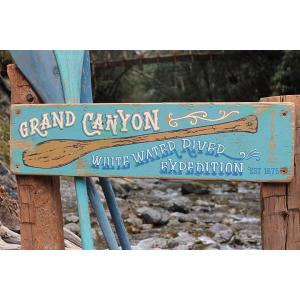 グランドキャニオン・リバーカヤック　木製看板　アメリカ雑貨 アメリカン雑貨