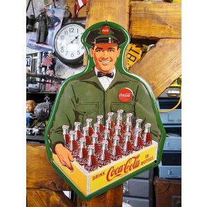 コカ・コーラブランド　ミニティンサイン　（デリバリーマン）　アメリカ雑貨　アメリカン雑貨