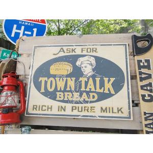 昔のアドバタイジング　ウッドサイン　（タウントーク）　アメリカ雑貨　アメリカン雑貨　木製看板