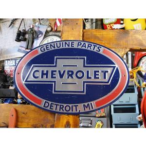 シボレー　オーバルロゴ　ブリキ看板　アメリカ雑貨　アメリカン雑貨