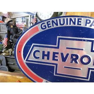 シボレー オーバルロゴ ブリキ看板 アメリカ雑...の詳細画像1