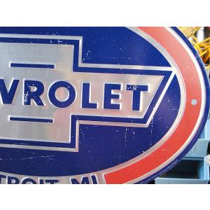 シボレー オーバルロゴ ブリキ看板 アメリカ雑...の詳細画像2