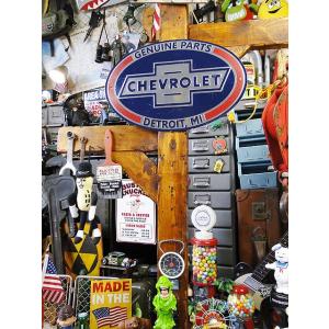 シボレー オーバルロゴ ブリキ看板 アメリカ雑...の詳細画像4