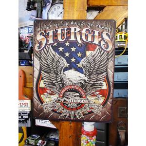 スタージス　ラリー75周年　ブリキ看板　（アメリカンイーグル）　アメリカ雑貨　アメリカン雑貨