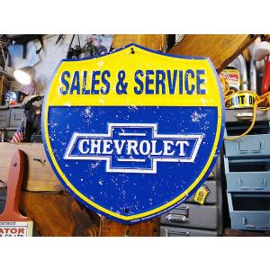 シボレー　セールス＆サービス　ロードサイン看板　アメリカ雑貨　アメリカン雑貨