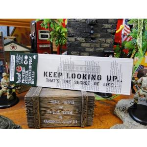 ことわざステンシル転写ステッカー　（上を見続ける。　それが生きるコツさ）　アメリカ雑貨　アメリカン雑...