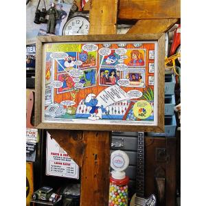 ポスターフレーム　（スマーフ/オペレーター）　ポスター＆木製フレームのセット ■ アメリカン雑貨 ア...