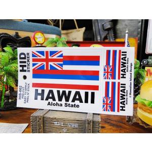 ハワイ州旗　ステッカー　（3連セット）　アメリカ雑貨　アメリカン雑貨