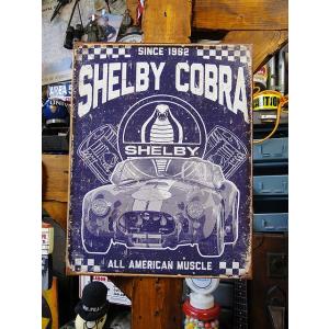 シェルビー　コブラ　ブリキ看板　（アメリカンマッスル）　■ アメリカン雑貨 アメリカ雑貨