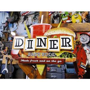 【即納】【在庫あり】ダイナー　ロードサイン　U.S.ヘヴィースチールサイン　アメリカ雑貨　アメリカン...