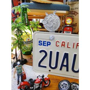 ナンバープレート　カーバッジ　（レディキロワット/シルバー）　アメリカ雑貨　アメリカン雑貨