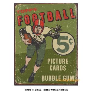 アメリカ ブリキ看板 トップス フットボール 1956 アメリカ雑貨 アメリカン雑貨 サインプレート