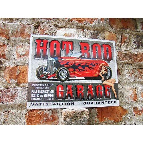 アメリカ ブリキ看板 ホットロッドガレージ アメリカ雑貨 アメリカン雑貨