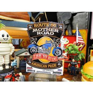 ルート66　ステッカー　Lサイズ　（ライブトゥライド）　アメリカ雑貨　アメリカン雑貨