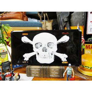 スカル＆クロスボーン　ライセンスプレート　アメリカ雑貨　アメリカン雑貨