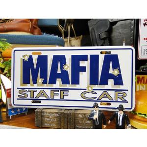 マフィアスタッフカー　ライセンスプレート　アメリカ雑貨 アメリカン雑貨